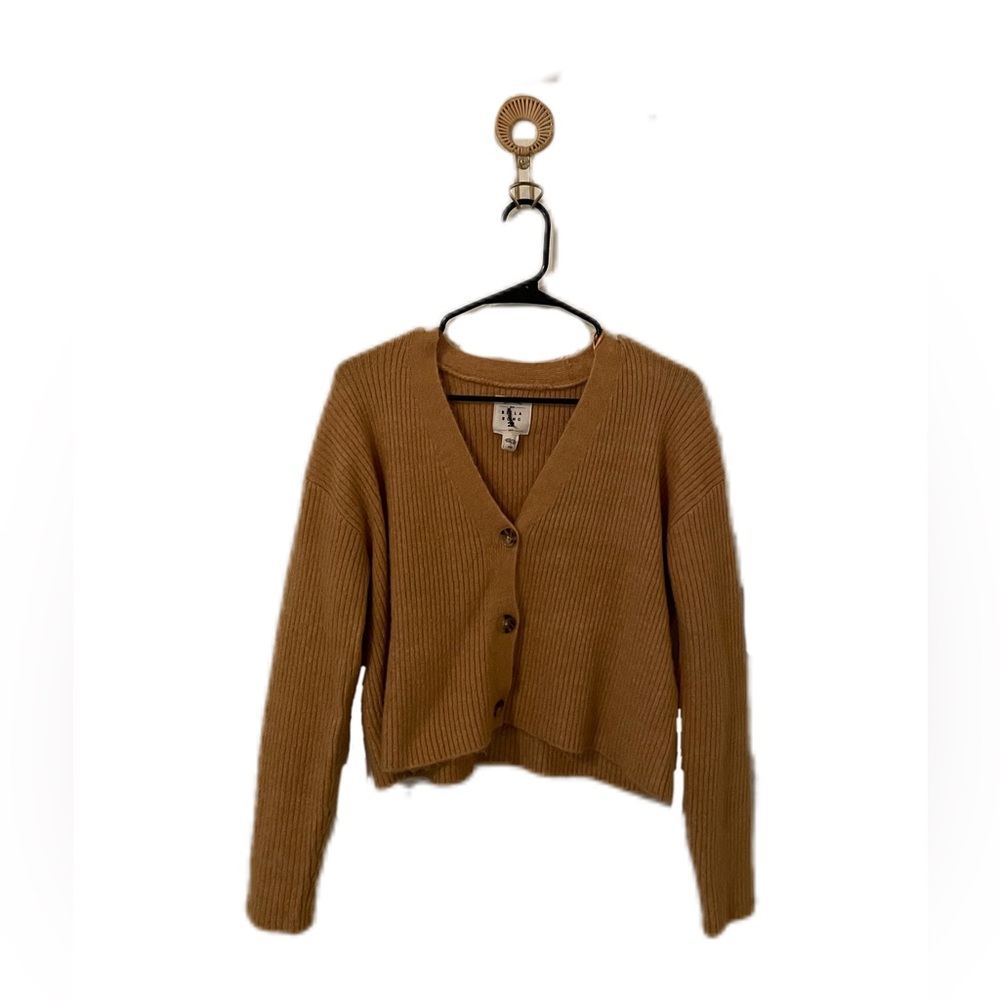 Women’s small yellow cropped Billabong cardigan